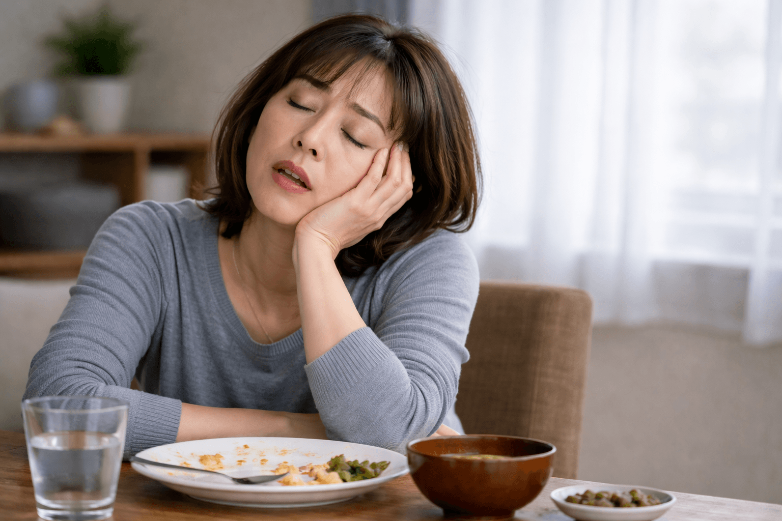 食後眠い